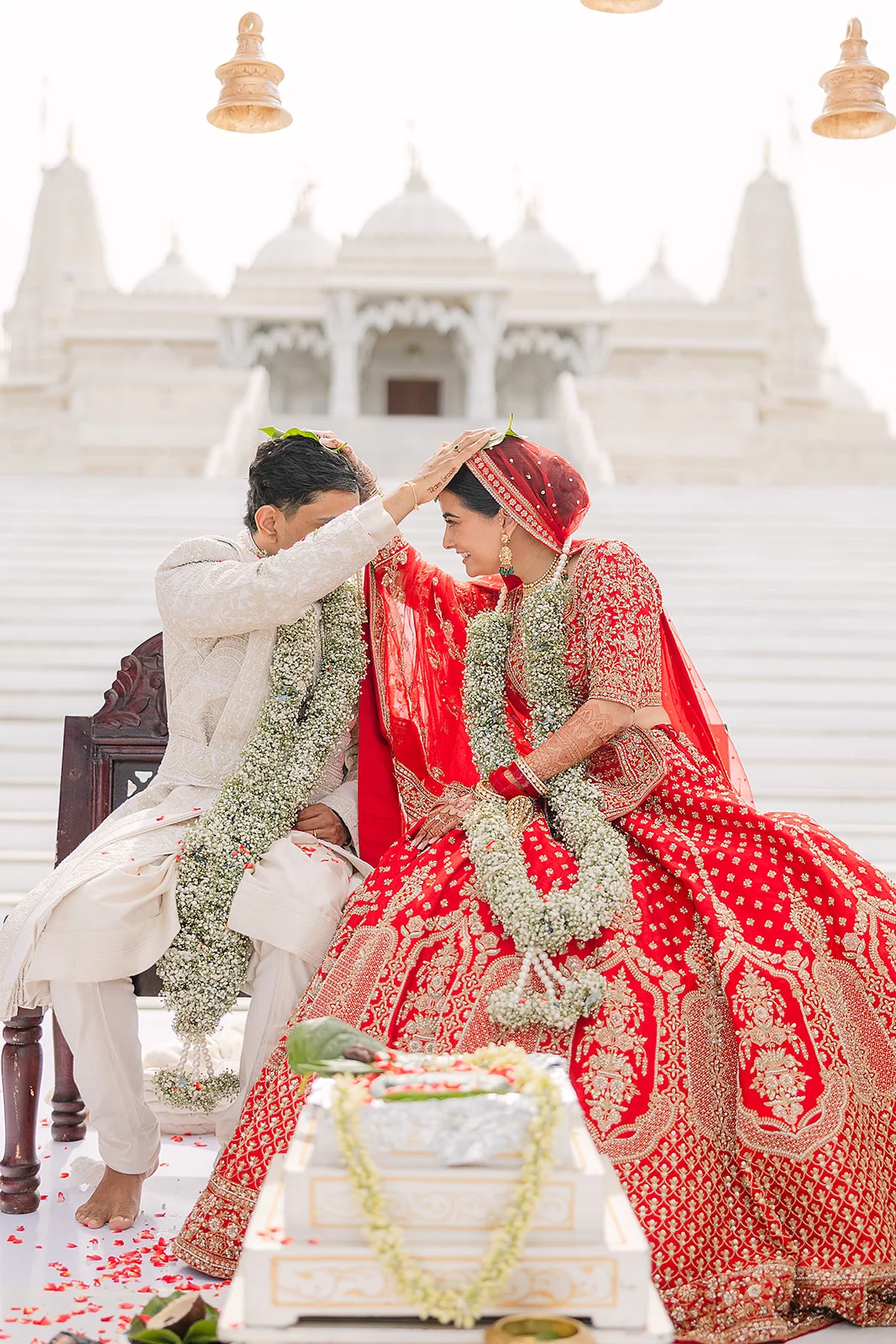 Couple taking part in their wedding ceremony
